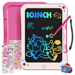 TEKFUN Tablette Dessin Enfant Jouets Enfant, 10 Pouces Ardoise Magique, 3 4 5 6 7 Ans Garçon Fille,Tablette d'écriture LCD, éducatifs Jouet Cadeaux d'anniversaire de Noël pour Enfants (Rose)