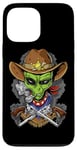 Coque pour iPhone 13 Pro Max Espace Extraterrestre Cowboy Drôle Cosmique UFO Garçons