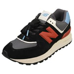 New Balance 574 Unisex Fashion Trainers in Black Multicolour - 7 UK