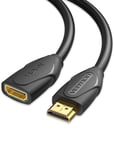 Câble Rallonge Hdmi 4k 60hz Hdmi 2.0 Câble Extension Hdmi Mâle Vers Femelle Pr En Charge 3d Hdr, Compatible Avec Tv, Roku, Blu Ray, Ps5/Ps4, Xbox (0,5m)