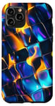 Coque pour iPhone 11 Pro Art abstrait psychédélique bleu électrique futuriste