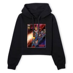 Guardians of the Galaxy Adam Warlock Comic Women's Cropped Hoodie - Black - S