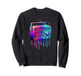 Dripping Paint Art Vintage Radio Antique Radios Sweatshirt