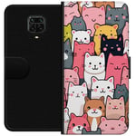 Tegnebogsetui til Xiaomi Redmi Note 9 Pro med Katte mønster motiv