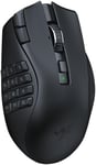 Naga V2 Hyperspeed - Souris De Jeu Mmo Sans Fil Ergonomique (Avec 19 Boutons Programmables, Sans Fil Hyperspeed (2,4 Ghz), Bluetooth, Jusqu'À 250 Heures, Capteur Optique Focus Pro 30K) Noir