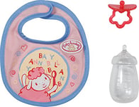 Baby Annabell Little Set de Repas – pour Les poupées de 36 cm – avec 1 Bavoir, 1 biberon & 1 tétine – pour Les Petites Mains – Développe l’empathie & Les aptitudes sociales – 12 Mois + - 706534