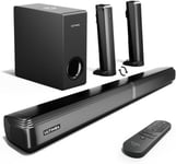 ULTIMEA 4.1ch Sound Bar for Smart TV with Subwoofer, Peak Power 200W, Black 