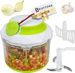 Brieftons Quickpull Food Chopper: Manual Hand Held Chopper / Mixer / Blender