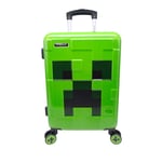 TOYBAGS Valise Minecraft Cabina - 4 Roues pivotantes et multidirectionnelles - Roues Doubles personnalisées - Valise Rigide très résistante avec poignée Extensible - 55 x 37 x 20 cm, Multicolore,