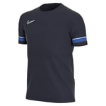 Nike Maillot d'entraînement à manches courtes Academy 21 - Mixte enfant, Bleu marine/blanc/bleu roi/blanc, L/147 - 158 cm