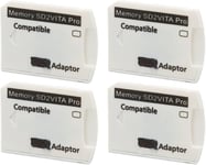 Adaptateur de Carte Mémoire SD2Vita 4 Pièces,pour Adaptateur de Carte Mémoire Micro PS Vita,pour Adaptateur de Carte Mémoire pour PS Vita 1000 2000 pour PS TV(Q1452)