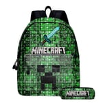 Minecraft Game ympäröivä reppu Suurikapasiteettinen koululaukun reppu