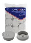 DYNAMIX 60mm Round Desk Grommet. Easily &amp; Neatly Store your Power, Communication, Audio, Video, Computer &amp; Data Cables. Perfect for Installation in Desks, Workstations etc. Grey Colour. 10 Pack.