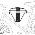 Porte-vélo mural pliable crochet Charge à 50 Kg Range-vélo garage cave 2 vélos, noir - Relaxdays