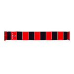 AC Milan Écharpe officielle, motif rayures avec logo recadé, finition tubulaire, acrylique, rouge, noir, taille unique
