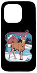 Coque pour iPhone 15 Pro Design rétro Pop-Art avec motif de cerf et vintage