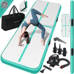 Tapis de gymnastique Gonflable Airtrack Tapis de fitness Tapis de gymnastique 3/4/5/6m Sac de transport & pompe à air électrique inclus Tapis de yoga