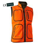 Deerhunter Gamekeeper Vändbar Fleeceväst Herr Safety Orange S