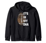 It's In My DNA Vintage American Football Supporter Funny Zip Hoodie