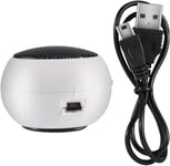 Enceinte Portable, Mini Enceinte Haut-Parleur De Voyagea Vec Pr Audio 3,5 Mm 180Mah Batterie Rechargeable Intégrée Pour Ipod, Téléphone Portable, Mp3, Mp4, Pc, Etc.(Blanc)[X718]