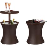 Keter 17194548 CoolBar, Café et table de salon, aspect keter en rotin, marron, 50 x 50,5 x 41,6 cm