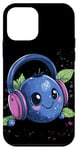 Coque pour iPhone 12 mini Fruit de myrtille drôle pour les amateurs de casques