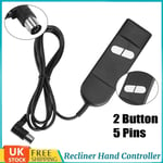 Electric Recliner Chair Switch Sofa 2 Button Remote Control Hand Controller UK