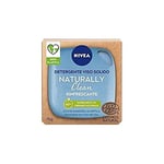 NIVEA Naturally Clean Nettoyant Visage Solide Rafraîchissant 75 g, Nettoyant Solide 99% Naturel avec Huile d'Amande et Myrtilles, Nettoyant formule végétalienne