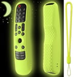 Coque De Protection En Silicone Pour Télécommande Tv Lg Magic An-Mr21Ga An-Mr21Gc 2021/Lg An-Mr22Ga Mr22Gn 2022, Housse En Silicone Antidérapante Et Antichoc Avec Lanière Phosphorescente (Vert