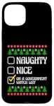 Coque pour iPhone 15 Plus Funny Naughty Nice On A Government Watch List Christmas