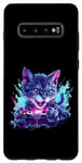 Coque pour Galaxy S10+ manette de jeu gamer chat idée de jeu inspiration créative