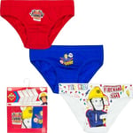 Fireman Sam Pojkkalsong I 3-pack Brandman - Röd/blå/vit Multicolor 6/8 År