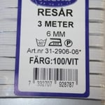 Resårband 6 mm Vit