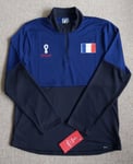 Official LARGE FRANCE FIFA WORLD CUP Qatar 2022 1/4 ZIP TOP FOOTBALL