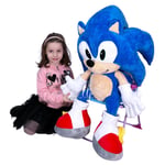 Sonic Peluche 100cm Géant The Hedgehog Hérisson Bleu Original Garçons Enfants 0+