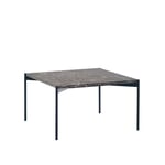 Adea - Plateau Table 60x60, Emperador Dark Marble Top Black Standard Legs - Sofabord - Johan Ridderstråle,Mats Broberg - Brun - Metall/Stein