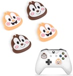 Thumbsticks Pour Ps4 Controller Et Pour Ps5 Controller,Cute Anime Thème Silicone Joystick Grips Caps Accessoire Pour Xbox Series X/S, Xbox One, Switch Pro Manette,4 Pcs-Écureuil Amusant