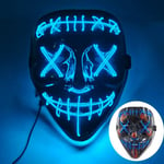 Uusi hauska LED Neon EL Wire Light Up Mask Halloween Masquerade Carnival Party Rave pääsiäisasu Cosplay hehkuva naamio