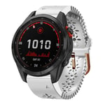 Garmin Fenix​​7S Solar Silikone urrem, 20 mm - Hvid