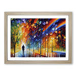 Alone By The Trees H1022 Framed Print for Living Room Bedroom Home Office Décor, Wall Art Picture Ready to Hang, Oak A4 Frame (34 x 25 cm)