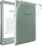 TQQ Clear Case for 6" Amazon Kindle 11th Generation 2024 and 2022, Thin Slim Soft Flexible Silicone TPU Rubber Back Cover Reinforced Edge Corners,Transparent