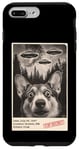 Coque pour iPhone 7 Plus/8 Plus Drôle Corgi Selfie Noir et Blanc Roswell Photo Animal OVNI