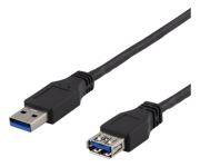 USB Förlängningskabel - USB 3.1 Gen1 - 2m - Svart