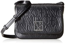 Armani Exchange Liz - Small Shoulder Strap, Sacs portés épaule femme, Noir (Nero Black), 14x8x20 cm (B x H T)