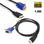 Multime Converter Support 1080P HDMI To VGA Video Cable For HDTV PC Laptop