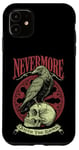 Coque pour iPhone 11 Nevermore Quoth The Raven Gothic Edgar Allan Poe