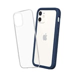 RhinoShield Coque Compatible avec [iPhone 12 Mini] | Mod NX - Protection Fine Personnalisable avec Technologie Absorption des Chocs [sans BPA] - Bleu Marine