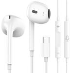 Ecouteurs Usb Type C, Ecouteurs Filaire Intra Auriculaires Avec Micro Et Contrôle Du Volume Écouteurs Stéréo Hifi Compatibles Avec Samsung Galaxy S23 S22, Iphone 15, Ipad Pro, Goog[CAS310237]