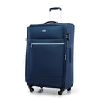 WITTCHEN Mira Line Set de 3 valises Bagages Bagage Souple Valise en Polyester Poignee Manche télescopique Quatre roulettes pivotantes Serrure à Combinaison TSA Taille (S+M+L) Bleu foncé