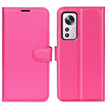 Xiaomi 12/12X Fodral Litchi Magenta